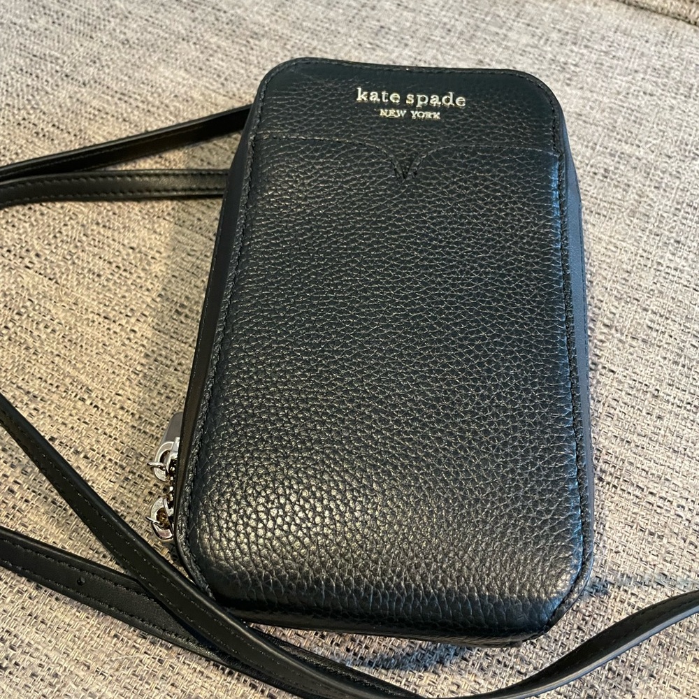 NWT! Kate Spade black phone crossbody